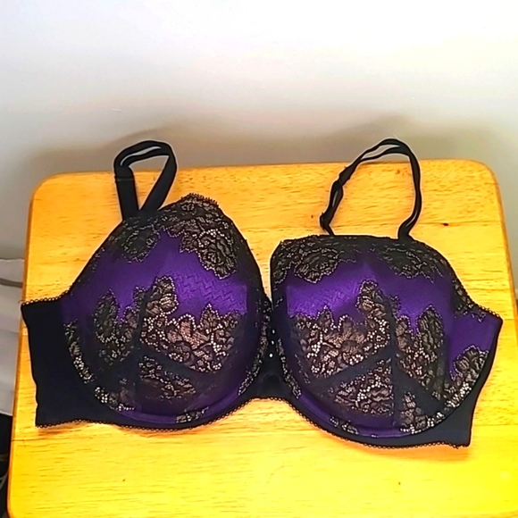 Cacique Intimates & Sleepwear Blackpurple Lace Bra Poshmark